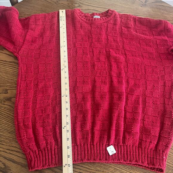 NWT Vintage Tony Lambert Design Group Men's Large Sweater Red USA Made - Picture 3 of 6